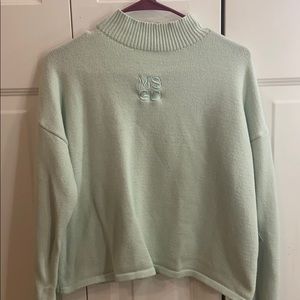 Mock Neck Mint Sweater